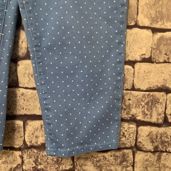 Talbots Blue & White Polka Dot Pants Size 14P - Picture 3 of 9